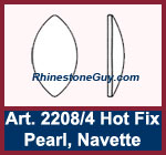 swarovski 2208 navette pearl diagram